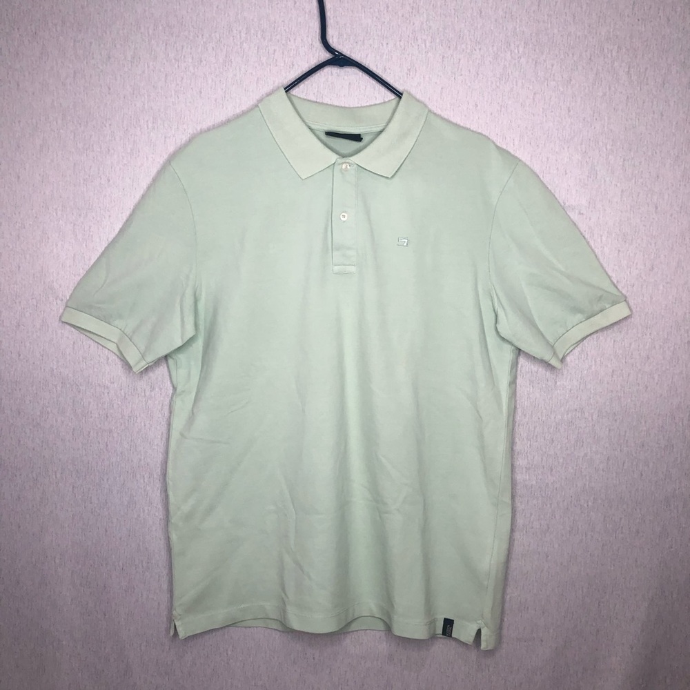 NWT Scotch & Soda Men’s Polo Shirt L Short Sleeve Mint Green Classic Casual